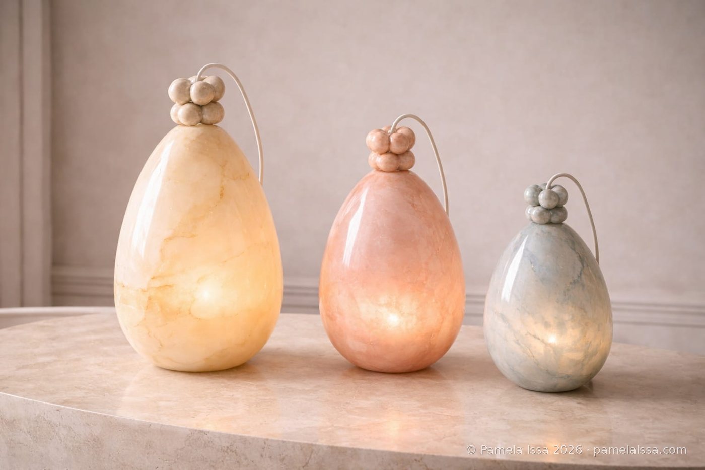 Balloon Collection table lamps, original design by Pamela Issa